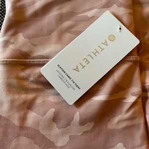 Athleta Elation 7/8 Tights, pink camo, Medium